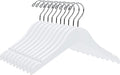 Quality 12 Inch White Kids Wooden Hangers - 80 Pack Children Hangers with Multifunctional Notches & 360 Degree Swivel Chrome Hook - Kid Coat Hangers for Clothes Size 8 and Smaller (White, 80)