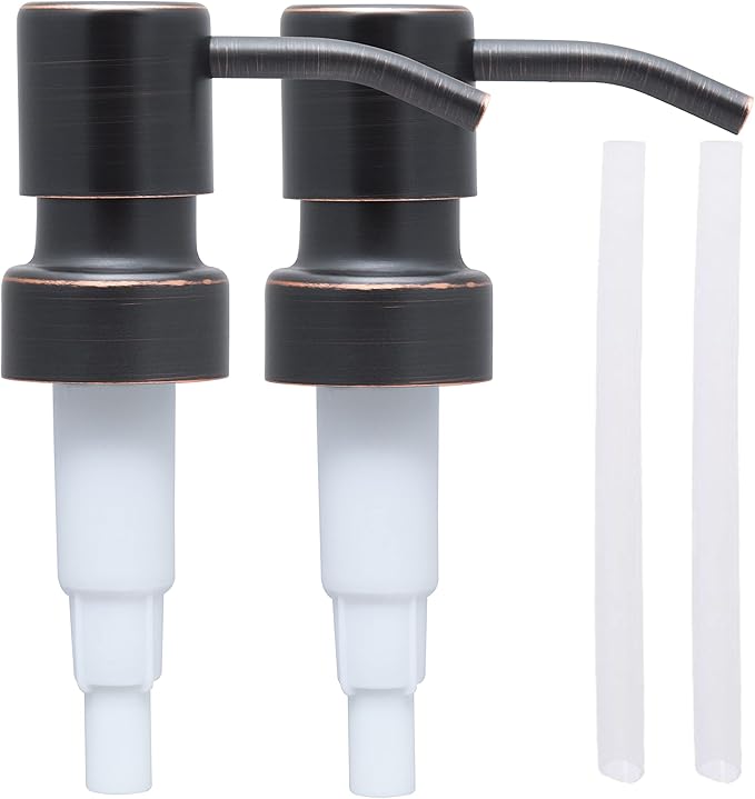 Bathroom Countertop Soap Dispensers (Oil Rubbed Bronze, 2 Pack)