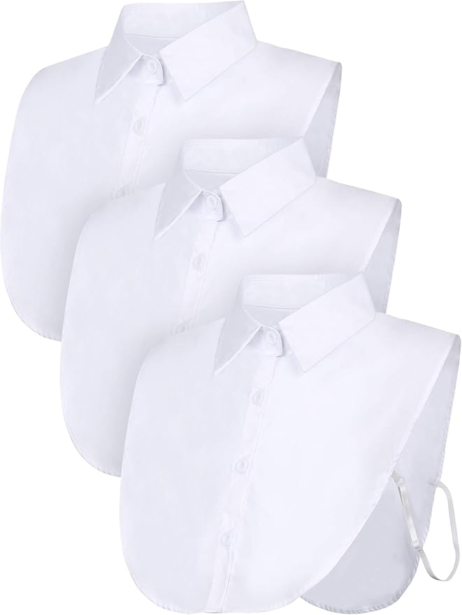 SATINIOR 3 Pieces Fake Collar Women Detachable Dickey Blouse Half Shirts Collar