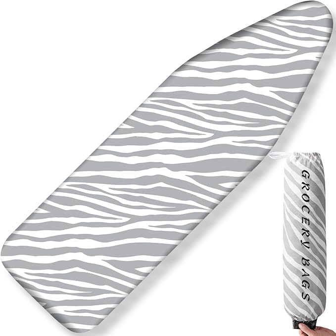 BNDX Heat Resistant Ironing Board Cover 15x54 Inch - with 2" Elastic & Buckles Scorch Proof Padding for Sewing Studios & Busy Adults - Wild Rhythm