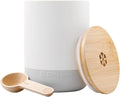 Dirty Labs | Refillable Ceramic Canister with Wooden Lid | Powder Laundry Booster and Dish Detergent Canister | Holds 48 loads | 621 mL | BPA-free
