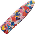 Colorful Love Heart Heat & Stain Resistant Iron Board Cover Easy-Fit Replacement Ironing Board Cover for 15" x 54" Ironing Boards Valentine's Decoration