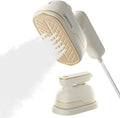 Travel Steamer Iron for Clothes, Portable Handheld Garment Steamer with 6 Smart Modes, Strong Penetrating Steam, 180° Rotatable Handle, 150ml Large Tank for Home & Travel (White)