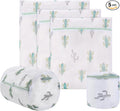 Mesh Laundry Bag, Durable Laundry Bags with Premium Zipper, 5-Piece Washing Machine Wash Bags for Delicates Blouse, Hosiery, Baby Clothes, Travel Organization Bag (Cactus)