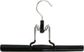Mawa by Reston Lloyd Non-Slip Space-Saving Clothes Hanger with Clamp for Pants and Skirts, Style M/26, Set of 2, Black