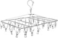 Fayleeko Drying Rack, 52 Clips Stainless Steel Laundry Drying Rack Folding Sock, Underwear, Clothes Hangers for Drying Towels, Bras, Lingerie, Baby Clothes