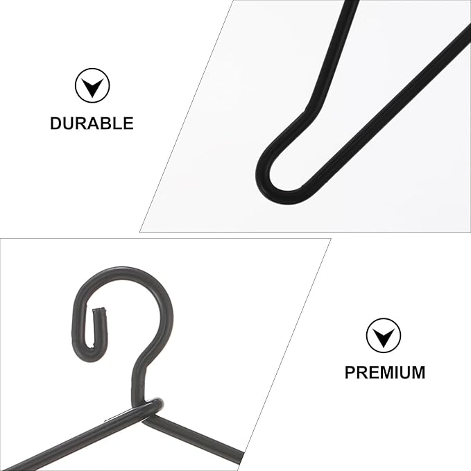 EXCEART Mini Metal Clothes Hangers for Dolls 50 Pcs Miniature Doll Clothes Hangers for Crafting Displaying and Organizing Doll Wardrobes 1.6 Inch Small Outfit Hangers