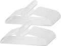 Plastic Clothes Hangers Space Saving Short Neck Hanger, Anti-Slip Heavy-Duty Slim Closet Thin Hangers, Coat Hanger for College Dorms, Homes & More, Enhances Closet Space(20Pack)