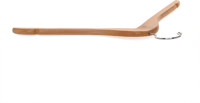 Quality Semi Curved Wooden Suit Hangers, 20-Pack Smooth Finish Solid Wood Coat Hanger with Swivel Hook, Jacket, Pant, Dress Clothes Hangers (Natural, 20)