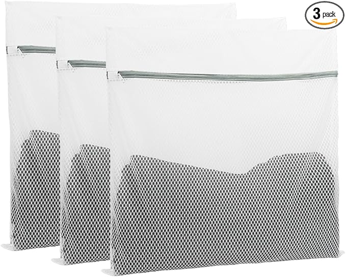 3 Pcs 24 * 24 inch large laundry bag, laundry storage, washing machine bag with zipper mesh, travel storage and sorting bag for Clothes,Fitted sheets,Sweater, Shoes