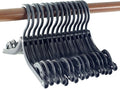 20 Pcs Portable Folding Travel Clothes Hangers, Foldable Clothes Drying Rack for Travel (Matt Black)