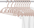 Extra Wide Shoulder Sweater Hangers 10 Pack, Width 2.8cm Thick Plastic Suit Hanger for Men Women, Curved Clothes Hangers no Shoulder Bump Ideal for Bedroom Everyday Use (Pink)