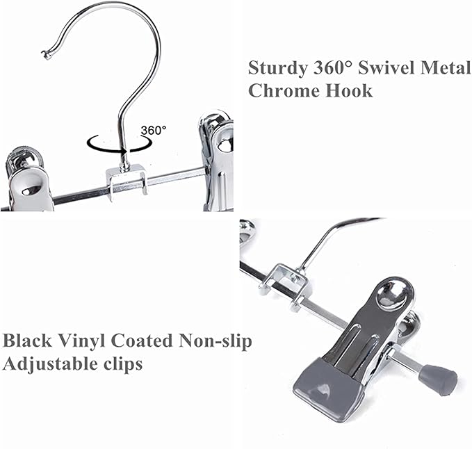 20 Pack Boot Hangers Closet Hanging Clips Laundry Hooks for Hats, Pants, Towel, Socks, Handbags, Bags, Underwear