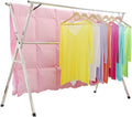 SHAREWIN Clothes Drying Rack Collapsible, Heavy Duty Laundry Dryer Racks Foldable, Space Saving for Indoor Outdoor, Hanging Garment Racks Length Adjustable, 63inch