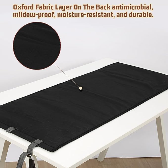 Over The Door Steamer Pad With Heat-Resistant Glove Steamer Board for Clothes Hanging Ironing Board Over The Door Portable Ironing Mat for Home And Travel Use