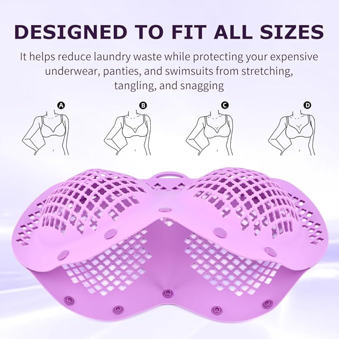 Bra Laundry Bag for Delicates, Press Buttom Design Lingerie Protector for Bras, Lingerie Bags for Washing Delicates, for Women Laundry Storage Washing Bags, 32A-36D