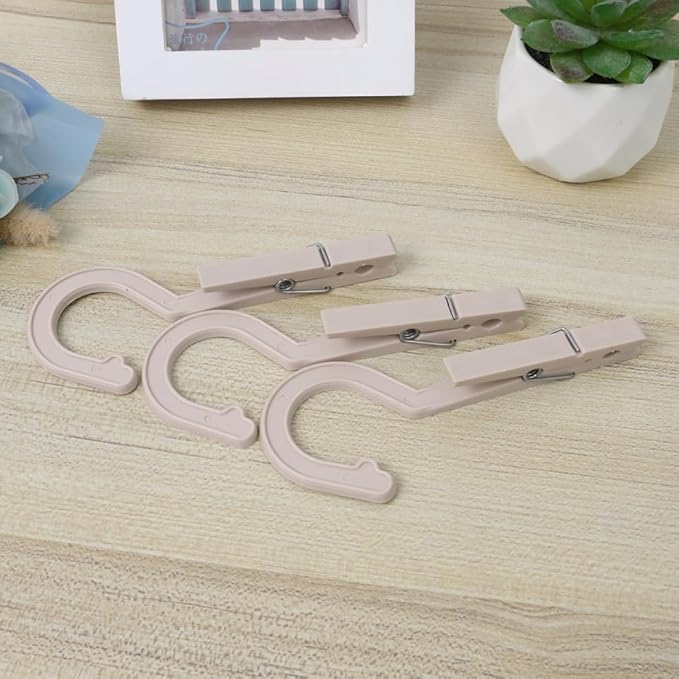 Ciieeo 6 Pcs Coat Hangers Hanging Clothespins Hanging Clips Windproof Hanger Laundry Hooks Travel Pantyhose