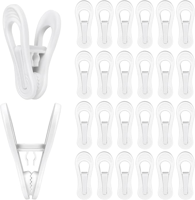 50 Pcs Multi-Purpose Plastic Hanger Clips - Ideal for Skirts & Pants