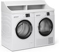 2-Tier Washer Dryer Topper, 54" x 27.6" Washer Dryer Countertop with Non-Slip Mat, Laundry Room Organizer with Storage Shelf for Folding & Sorting Clothes,White