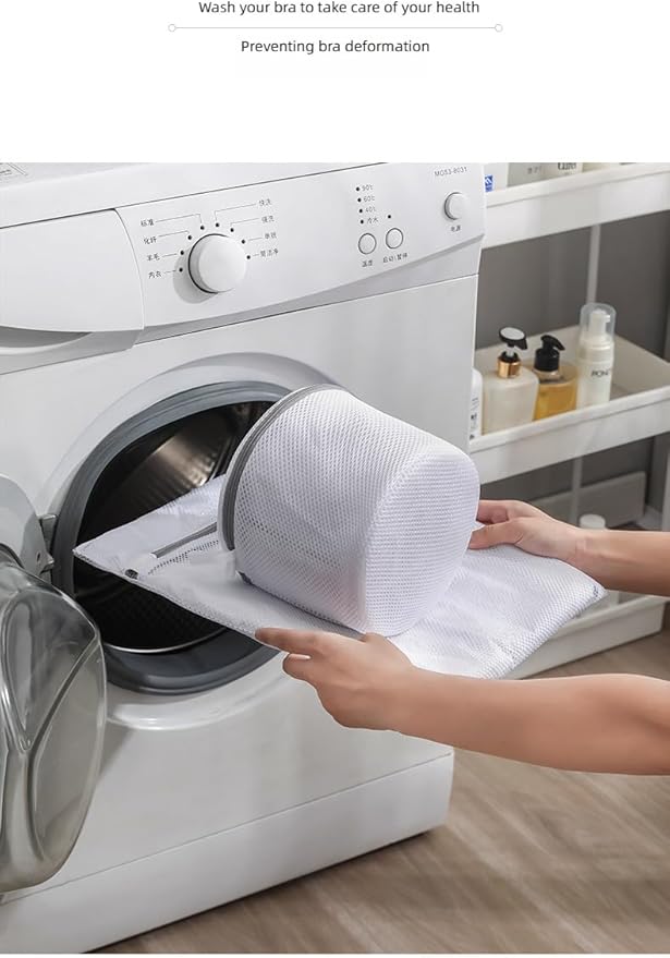 2Pcs Bra Wash Bag Durable Honeycomb Mesh Laundry Bags for Delicates 6 x 6.7 Inches