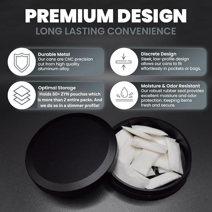 ZYN Metal Can | Metal Zyn Container | Pouch Container | Small Storage Tin