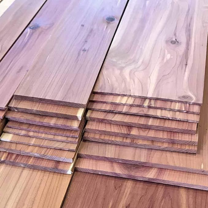 Woodchucks Wood Red Cedar Boards 24" x 5" x 1/4". Pack of 10