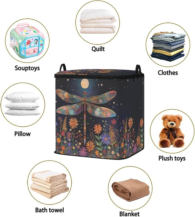2pcs closet organizers and storage under bed,clothing blanket sweater sheet bedding comforter duvet quilt pillow toy storage bags with lids,dorm room essentials for containers 95L