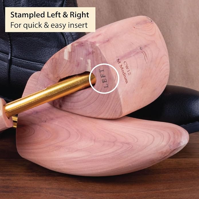 FootFitter Western Cedar Boot Tree - Shoe Trees for Western Cowboy Style Men & Women Boots, Made From USA Grown Wood (2 PACK)