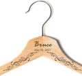Personalized Bridal Hangers for Wedding Dress Wedding Hangers Custom Coat Hanger Wooden Clothes Hangers Gifts with Any Name & Date for Bride Groom Groomsman Father of The Bride Groom(Design3)