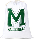Personalized Initial Name Laundry Bag Custom College Dorm Room Essentials for Girls Guys Dirty Clothes Travel Laundry Bags with Drawstring Strap 19.29"Wx26.77"H