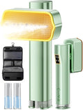 HAPAIS 2-in-1 Clothes Steamer handheld,Travel Steamer Clothing.Support flat ironing and hanging ironing,Green