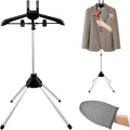 Garment Steamer Stand for Clothes, Adjustable Stand for Clothes Hanger & Mini Grey Ironing Board Portable Handheld Steamer Ironing Accessories for Clothes