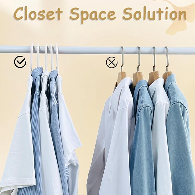 Urby Extra Wide Hangers for Plus Size Clothes, 19 Inch Plus Size Hangers, Durable Space-Saving Plastic Hanger for Oversized or XL, XXL Shirts, Coats, Etc. White 20PK
