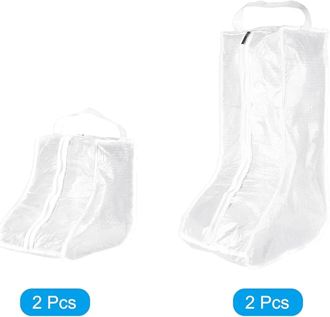 PATIKIL Boots Storage Bags, 4 Pack Waterproof Tall/Short Boot Carry Organizer Protector for Travel Daily Use, White