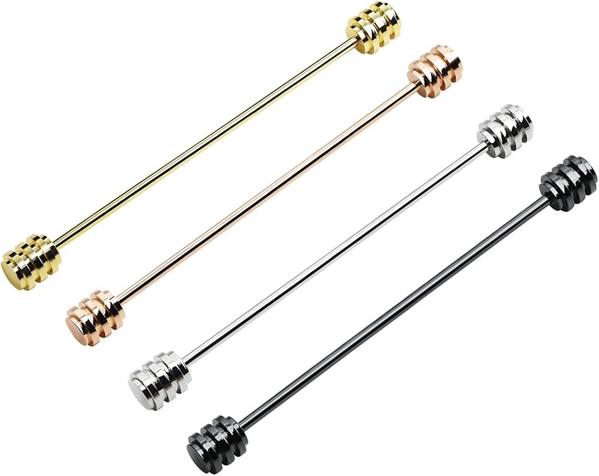 Classic 4-Piece Set Solid Brass Collar Bar for Men Multi-Style Metal Anti-Curl Shirt Collar Stays Tie Pins