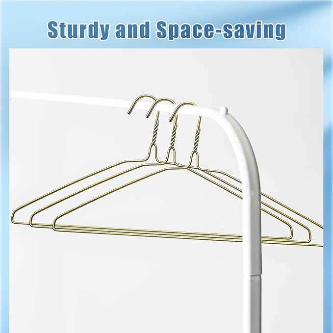 120 Pcs 16" Wire Hangers Bulk Metal Wire Hangers for Clothes Dry Cleaner Hanger for Coat (Bronze)