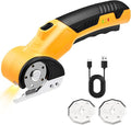 HomeBeyond High Speed Cardboard Cutter, Box Cutter Fabric Scissor with Safety Lock, LED Light & Replacement Blade, Rechargeable Cordless Electric Scissors for Cardboard, Fabric, Leather, Carpet
