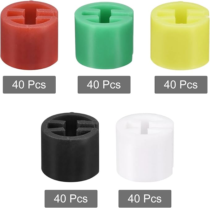 MECCANIXITY Clothes Hanger Marker Blank Fit 3.5mm Rod for Garment Color Coding 5 Color Count 200