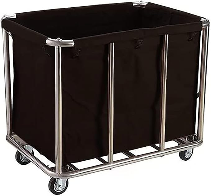 Commercial Laundry Basket with Wheels Industrial 12 Bushel Hamper Sorters Large Waterproof Laundry Cart Heavy Duty for Home Organizer and Storage