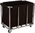 Commercial Laundry Basket with Wheels Industrial 12 Bushel Hamper Sorters Large Waterproof Laundry Cart Heavy Duty for Home Organizer and Storage