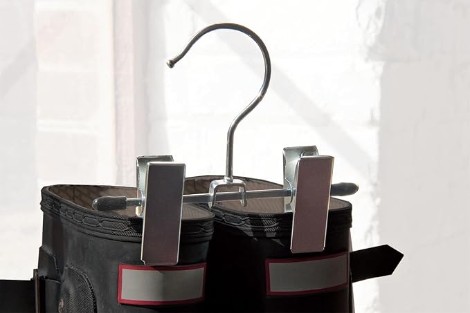 NAHANCO Padded Boot Clips Hanger in High Polished Chrome (Pack of 12)