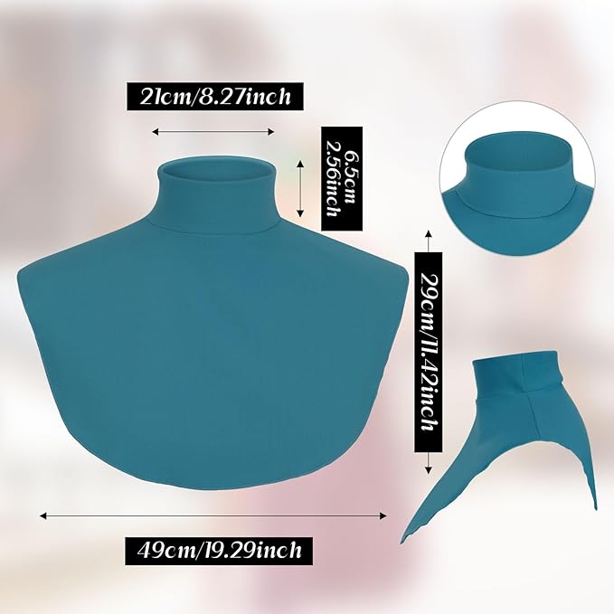 Turtleneck Dickey Extra Large Fake Collar Detachable Dickey Collar Half Mock Turtleneck for Men Women
