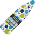 Ironing Board Cover and Pad Standard Size 15" x 54",3 Pairs of Hook and Loop Fastener Straps,Elastic Edges,Cotton Iron Board Cover with Scorch Resistant Thick Padding(Colored Circle)