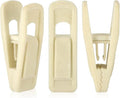 Tinfol Velvet Hangers Clips, 80 Pack Pants Velvet Clips, Beige Strong Finger Flocked Clips, Clothes Hanger Clip, Perfect for Use with Slim-line Clothes Velvet Hanger