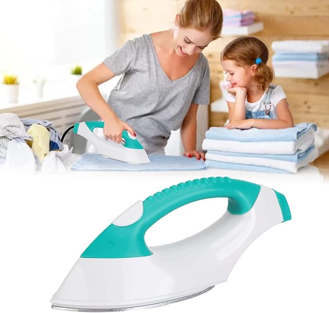 Portable Travel Iron for Crafts Quilting, Mini Fast Heat Lightweight Heat Press Iron, Easy Handheld Electric Iron for Beads Patch Clothes, DIY Shoes, T shirts, for Home, Travel