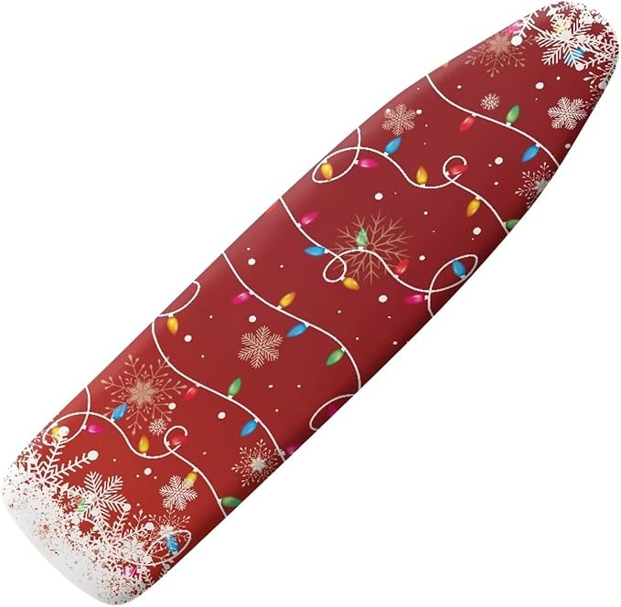 Ironing Board Cover Christmas String Lights Design Thick Table Top Ironing Board Cover Ventilate Iron Board Cover and Pad Ironing Accessories 54x15 inches