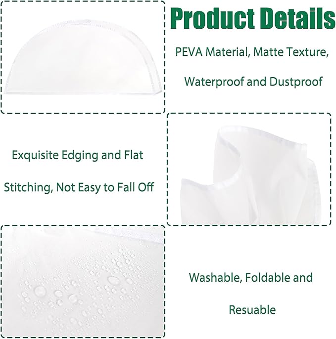 Foraineam 20 Pack Shoulder Covers Clothes Suit Protectors Breathable Garment Dust Covers for Suit, Coats, Jackets, Dress Closet Storage