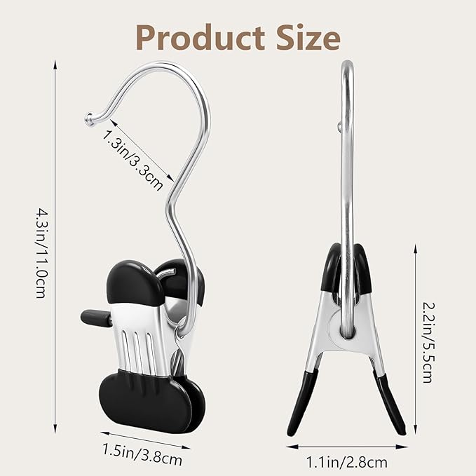 Wider Pants Hangers with Clips, 20 Pack Metal Leggings Hangers for Closet, Non-Slip Skirt Boot Jeans Hanger, Stackable Closet Organizer Space Saving Black