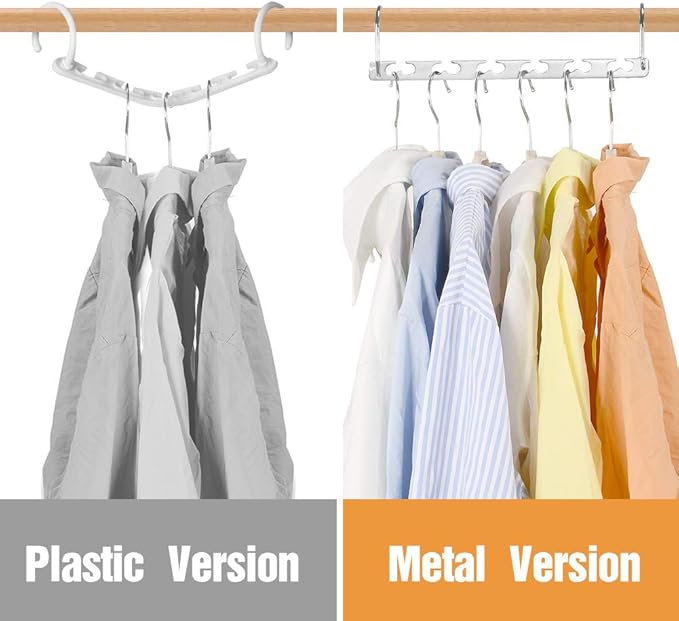 Metal Magic Hangers Space Saving Clothes Hangers Closet Space Saver Clothing Hanger Oragnizer for Wardrobe Space,Wrinkle-Free Clothes（Pack of 20）