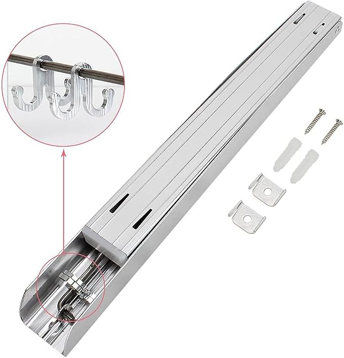 Clothes Drying Rack, Laundry Racks for Drying Clothes, Closet Storage Organization Wall Mounted Retractable Clothes Hanger for Laundry Room, Garage, Indoor & Outdoor Use, Slim Design Aluminum